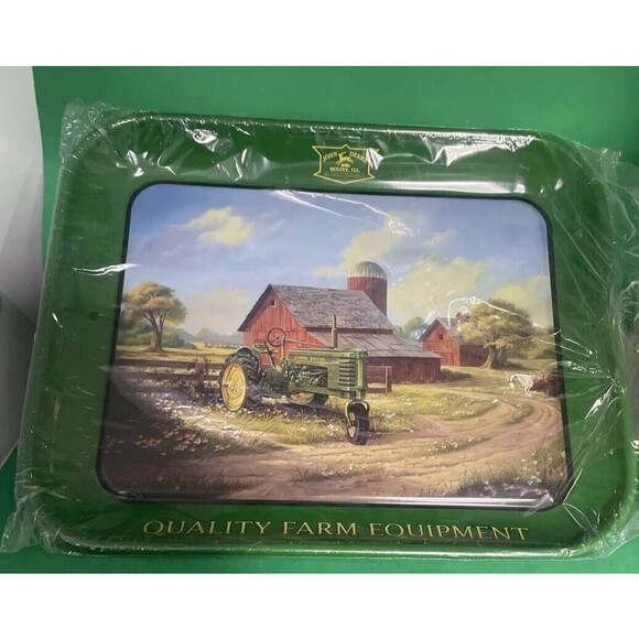 John Deere Serving Tray "Spirit of America" and "Vintage Gathering" 2003 New - Picture 7 of 16